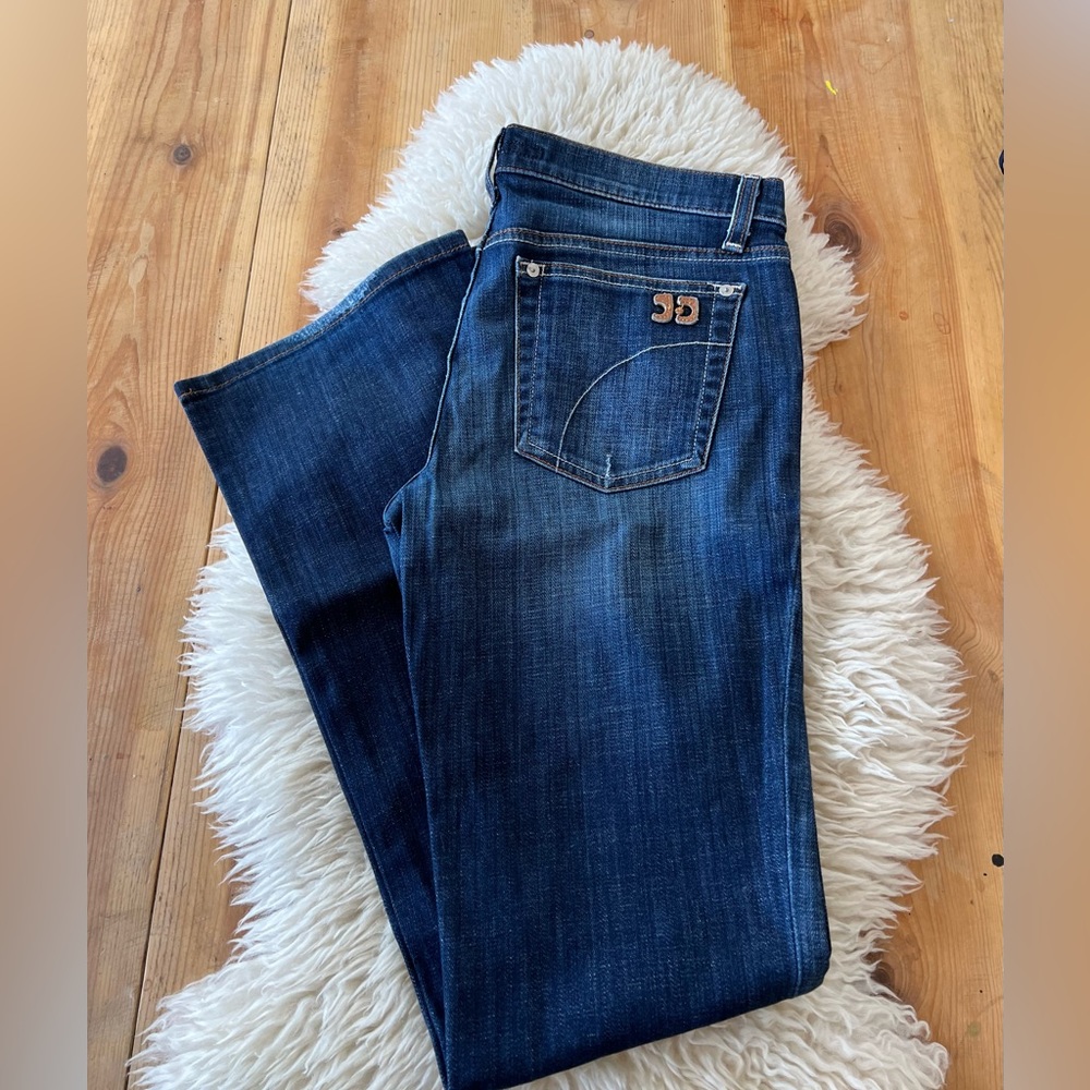 Joe’s Provocateur boot cut jeans, color is Ryder. Size 27x30”.